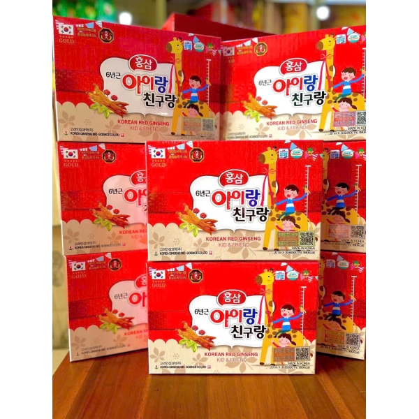 Nước uống hồng sâm trẻ em hươu cao cổ Baby Bio Apgold Gold Korean Red Ginseng Kid-Friend (20ml x 30 gói)