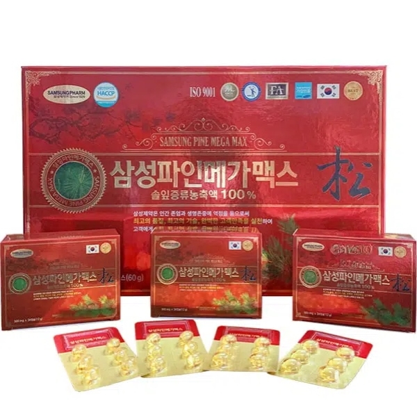 Tinh dầu thông đỏ Pine Mega Max 120 viên – SAMSUNG
