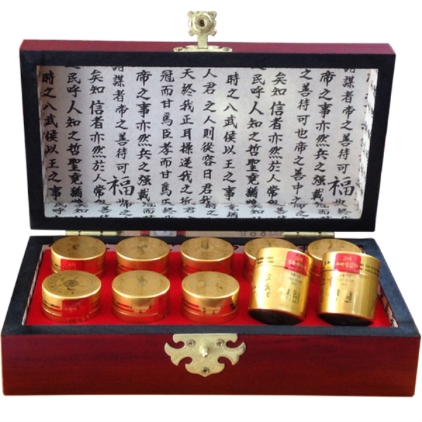 An Cung Ngưu Hoàng Thanh Tâm Korea Woohwang Cheongsimwon Hàn Quốc Hộp Gỗ 10 Viên